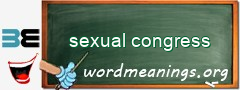 WordMeaning blackboard for sexual congress